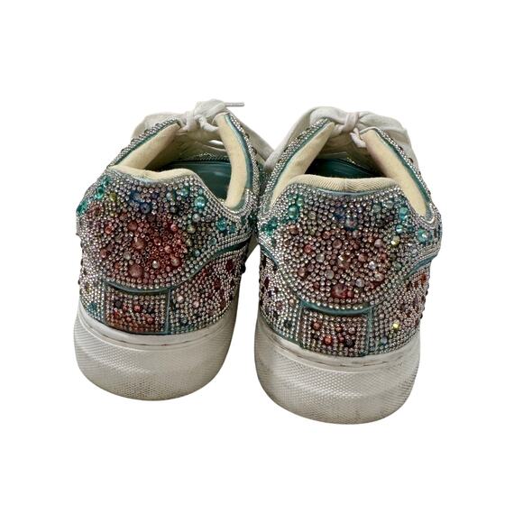 Betsey Johnson Sidny Floral Rhinestone Platform Sneakers Women’s 11 Bling - Picture 3 of 16
